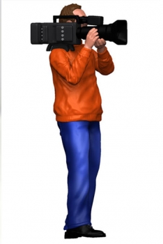 Figurenmanufaktur 180146  Kameramann Mann mit Kamera - Figur 1:18