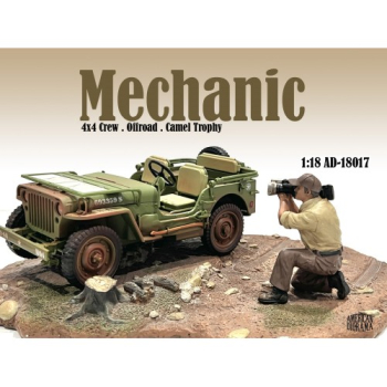 American Diorama 18017 Mechaniker Crew Figur offroad camel trophy Nr.7 1:18 Kameramann limitiert 1/1000