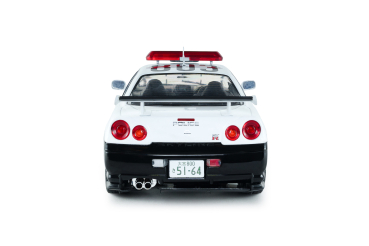 Preview: Nissan Skyline GT-R BNR34 Japan Polizei schwarz/weiß 1999 1:18 Solido 421186618 Modellauto