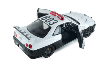Nissan Skyline GT-R BNR34 Japan Polizei schwarz/weiß 1999 1:18 Solido 421186618 Modellauto