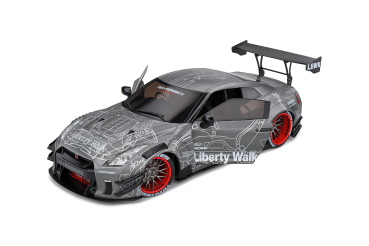 Nissan GT-R R35 Liberty Walk 2020 grau 1:18 Modellauto Solido 421186361
