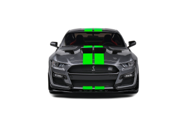 FORD GT500 Mustang grau mit neon grünen Streifen 1:18 Solido 421186170 Modellauto