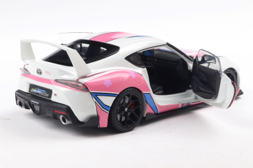 Toyota GR Supra Solido Works Itasha 2024 white/rosa 1:18 Modelcar Solido 421186453