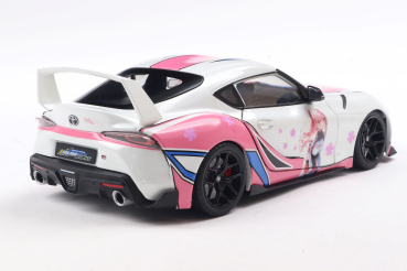 Toyota GR Supra Solido Works Itasha 2024 white/rosa 1:18 Modelcar Solido 421186453