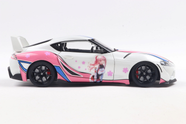 Toyota GR Supra Solido Works Itasha 2024 white/rosa 1:18 Modelcar Solido 421186453