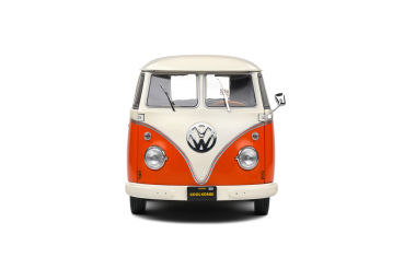 VW Volkswagen Kool Kombi orange weiß mit Anhänger 1:18 Solido Modellauto 421186412