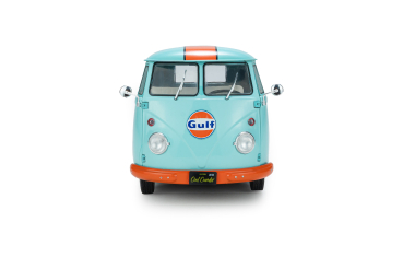 VW Volkswagen T1 Cool Combi Oil Tribute mit Anhänger Gulf 1:18 Solido Modellauto 421186608