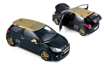 Norev 181547 Citroën DS3 Racing 2013 - Black Matt & Gold 1:18