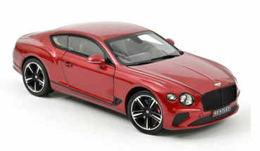 Norev 182788 Bentley Continental GT 2018 Candy Red 1:18 Modellauto