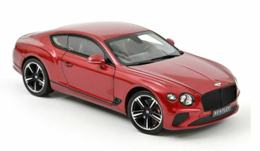 Norev 182788 Bentley Continental GT 2018 Candy Red 1:18 Modellauto