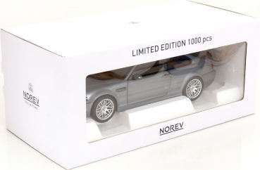 Norev 183016 BMW M3 CSL E46 2003 grau metallic 1:18 limitiert 1/1000 Modellauto
