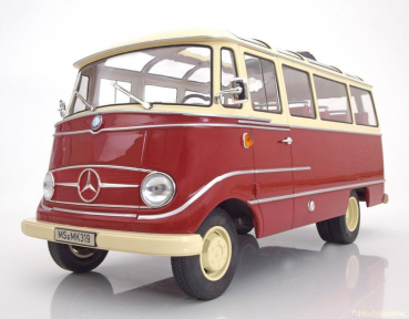 Norev 183410 Mercedes-Benz O319 Bus 1957 rot + beige 1:18 limitiert 1/2000 Modellauto