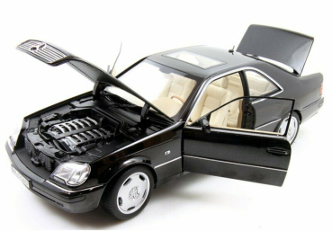 Norev 183447 Mercedes-Benz CL600 C140 Coupe 1997 schwarz 1:18 limitiert 1/1002 Modellauto