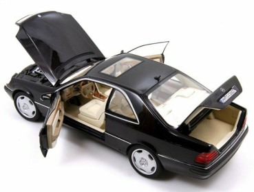 Norev 183447 Mercedes-Benz CL600 C140 Coupe 1997 schwarz 1:18 limitiert 1/1002 Modellauto