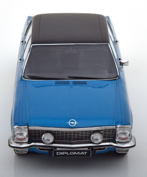 Norev 183686 Opel Diplomat V8 1969 blau metallic / matt schwarz 1:18 Modellauto Limitiert 1/1000