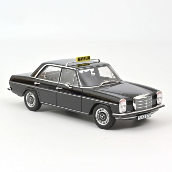 Norev 183776 Mercedes-Benz 200 W115 /8 Strichacht Taxi 1968 schwarz 1:18 Modellauto