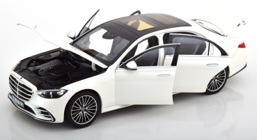 Norev 183801 Mercedes-Benz 2021 weiss metallic S-Klasse W223 1:18 Modellauto limitiert 1/500