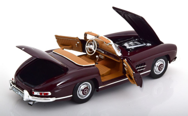 Mercedes-Benz 300 SL Roadster 300SL W198 1957 burgundy red 1:18 Modellauto
