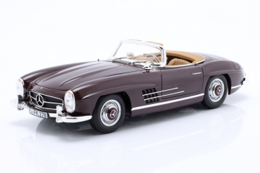 Mercedes-Benz 300 SL Roadster 300SL W198 1957 burgundy rot 1:18 Modellauto
