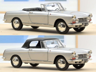 Peugeot 404 1967 silber 1:18 Modelcar Norev 184835 Oldtimer