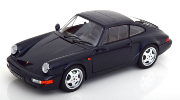 Norev 187324 Porsche 911 Carrera 964 4 Coupe 1990 dunkel blau metallic 1:18 Modellauto limitiert 1/1000