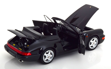 Norev 187332 Porsche 911 Carrera 964 4 Cabrio 1990 schwarz metallic 1:18 Modellauto limitiert 1/1000
