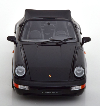 Norev 187332 Porsche 911 Carrera 964 4 Cabrio 1990 schwarz metallic 1:18 Modellauto limitiert 1/1000