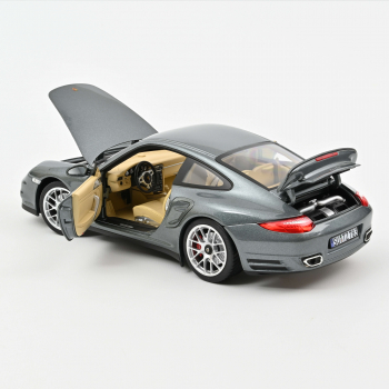 Preview: Norev 187623 Porsche 911 Turbo 2010 grau metallic 997  1:18
