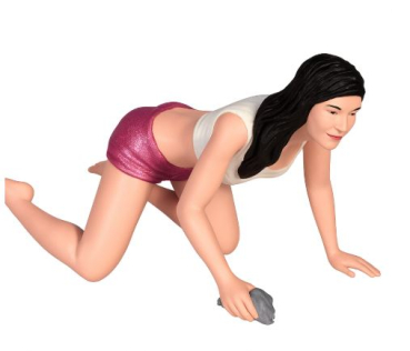 Preview: Atlantic 1:18 Figur Kim Frau die Auto wäscht für Modellbau Diorama