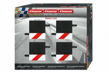 Carrera DIGITAL 124 + 132 + Evolution Randstreifen 1/4 Gerade 4 Stück - 20589