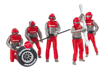 Carrera Figurensatz Mechaniker Carrera Crew rot 1:32 - 21131 Figuren Motorsport