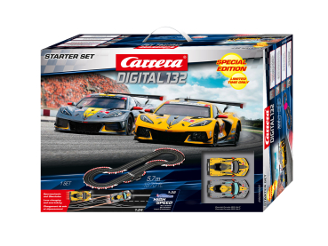 Carrera DIGITAL 132 Starter Set Rennbahn 30025 1:32 inkl. 2 x Corvette C8.R Special Edition