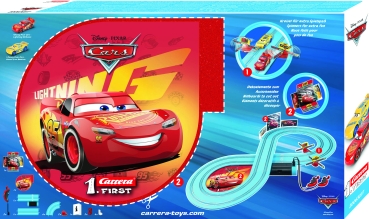 Carrera 1.First 63037 Disney·Pixar Cars Race of Friends Rennbahn mit 2 Autos