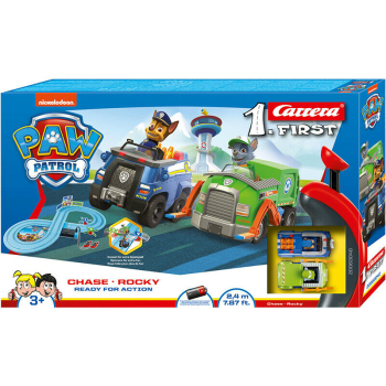 Carrera 1.First 63040 PAW PATROL - Ready for Action -  Rennbahn mit 2 Autos