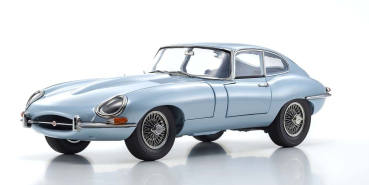 Kyosho 08954SBL Jaguar E-Type RHD 1961 silber-blau-metallic 1:18 Modellauto