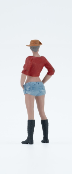 Preview: Atlantic 1:18 Figur Cora Frau mit rotem Top für Modellbau Diorama