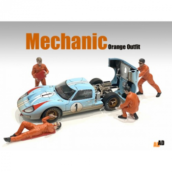 American Diorama 23789o Figur Mechaniker Jerry orange 1:18 limitiert 1/1000