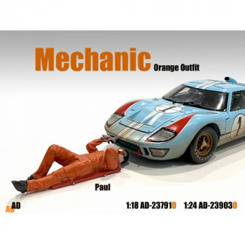 American Diorama 23791o Figur Mechaniker Paul orange 1:18 limitiert 1/1000