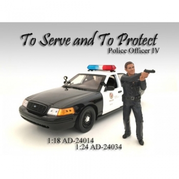 American Diorama 24014 Figur Police Officer IV 1:18 limitiert 1/1000