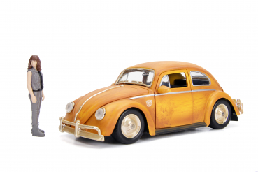 Jada Toys 253115000 Transformers VW Beetle (Käfer) mit Figur 1:24 Modellauto