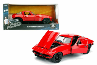 Jada Toys 253203010 Fast & Furious Letty's Chevy Corvette 1966 1:24 Modellauto