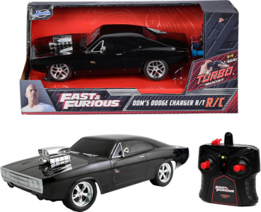 Jada Toys 253203019 Fast & Furious RC 2.4GHZ Dom's Dodge Charger R/T 1970 1:24