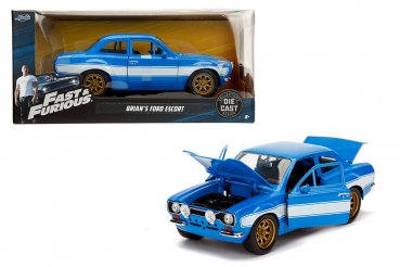 Jada Toys 253203024 Fast & Furious Brian's Ford Escort 1974 1:24 Modellauto