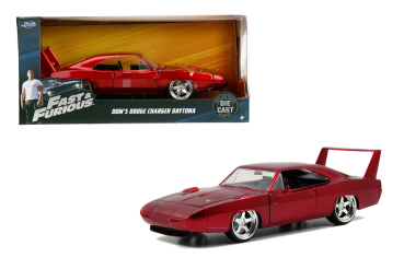 Jada Toys 253203029 Fast & Furious Dom's Dodge Charger Daytona 1969 1:24 Modellauto