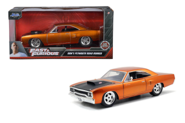 Jada Toys 253203030 Fast & Furious Dom's Plymouth Road Runner 1970 1:24 Modellauto