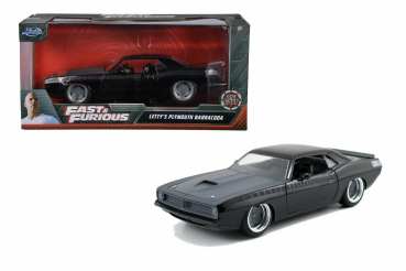 Jada Toys 253203031 Fast & Furious Letty's Plymouth Barracuda 1970 1:24 Modellauto