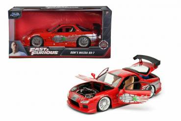 Jada Toys 253203033 Fast & Furious Dom's Mazda RX-7 1993 1:24 Modellauto