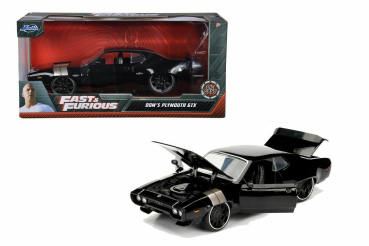 Jada Toys 253203034 Fast & Furious Dom's Plymouth GTX 1972 1:24 Modellauto