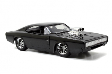 Jada Toys 253205000 Fast & Furious Dom's Dodge Charger R/T 1970 + Figur 1:24 Modellauto