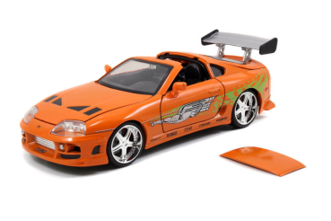 Jada Toys 253205001 Fast & Furious Brian's Toyota Supra 1995 + Figur 1:24 Modellauto